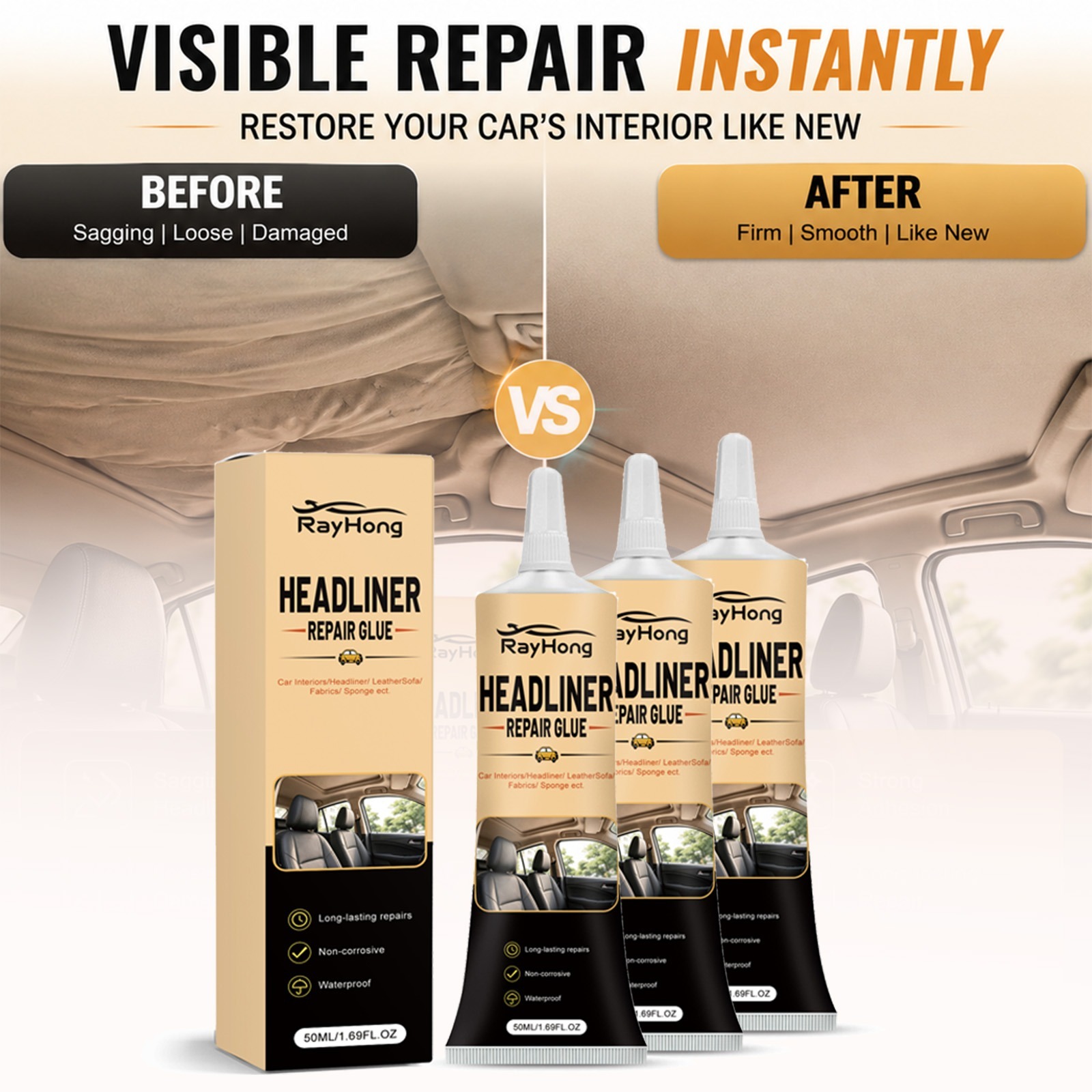 Fabric Glue Bond - Colle de réparation pour revêtement de