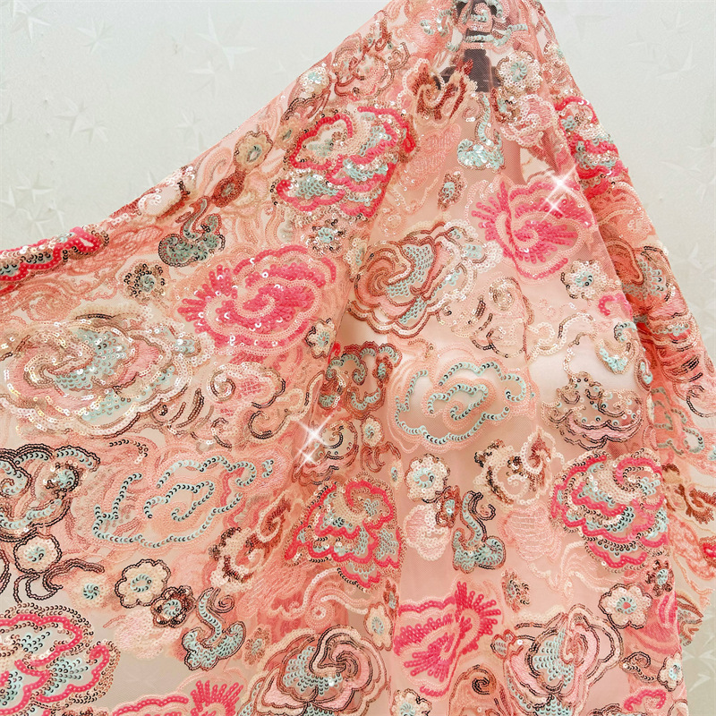 Sewing Embroidery Fabric - 2 Yds/lot Tissu en dentelle brodée