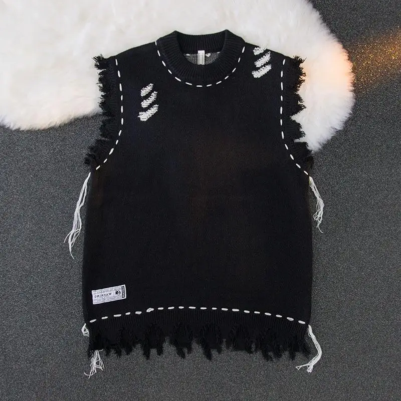 Sewing Vest - Pull Hiphelicopter avec Trous pour Homme,