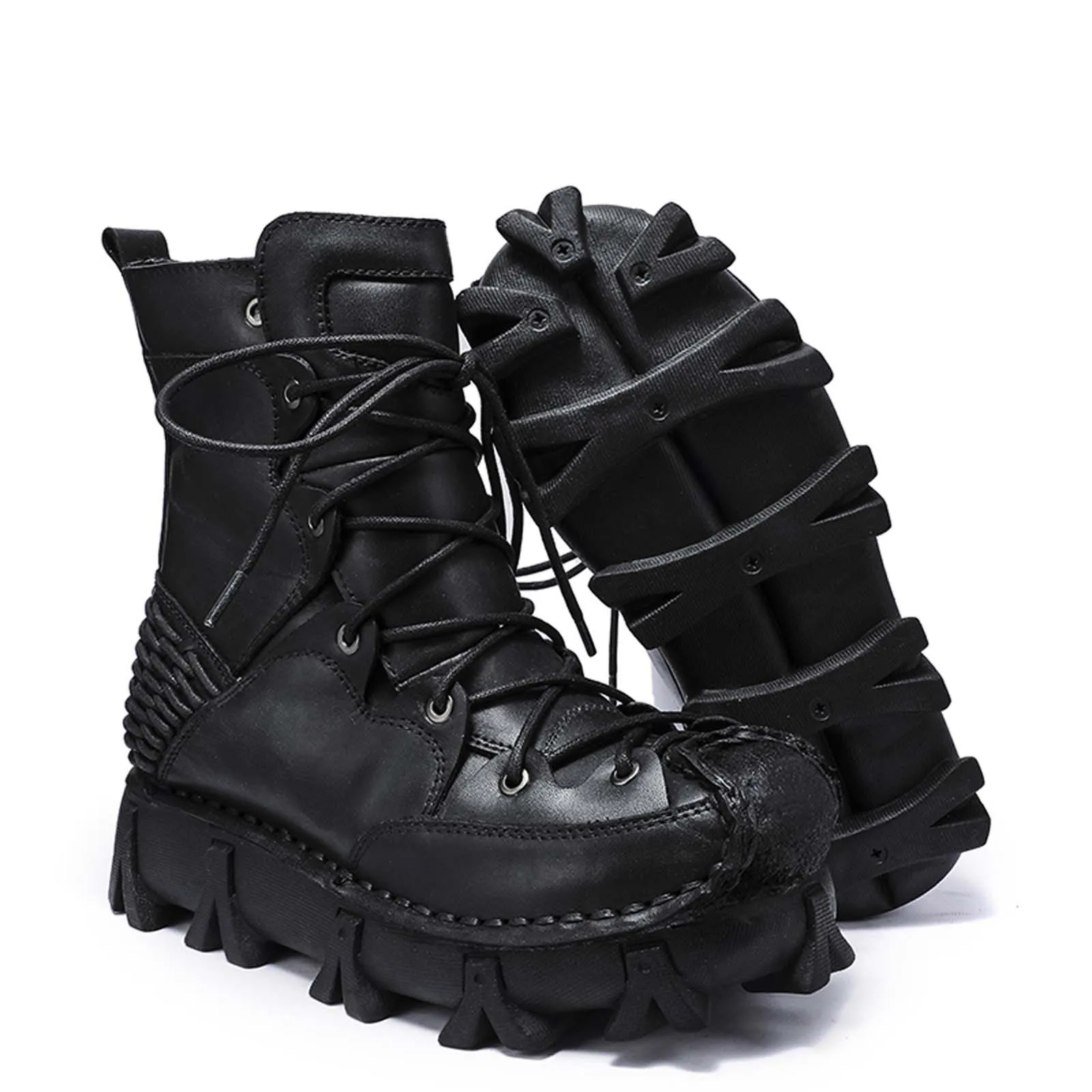 Bottes de moto en cuir véritab - Sewing Knit avis et prix