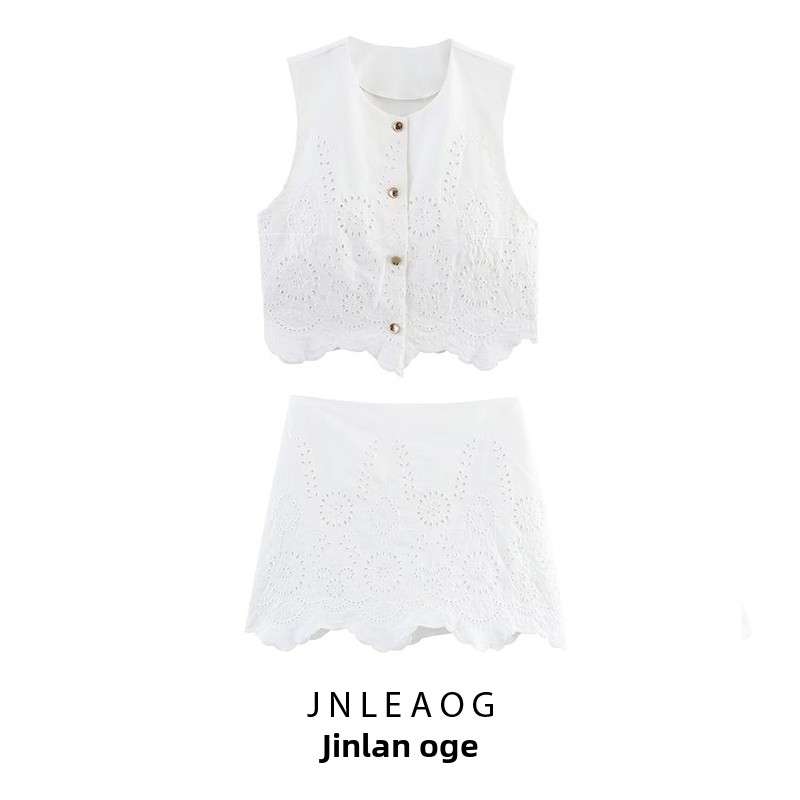 JNLEAOG Débardeur brodé ajouré - Sewing Vest avis et prix