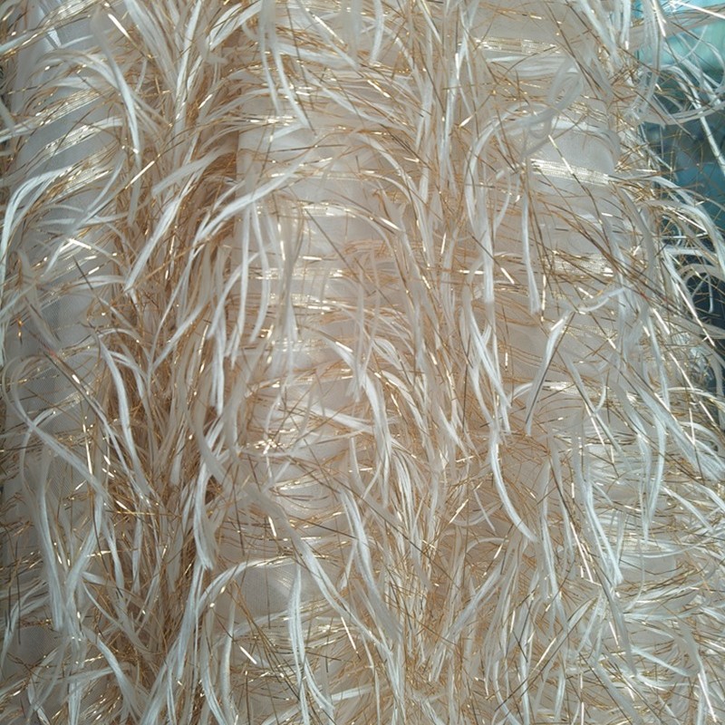Tissu en tulle à franges dorée - Sewing Knit avis et prix