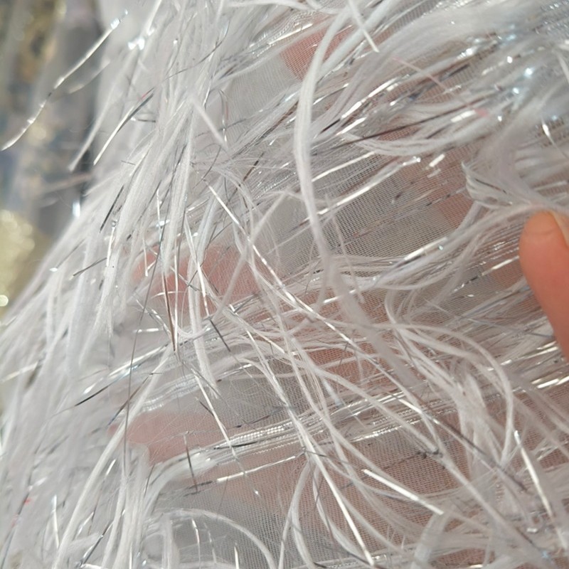 Tissu en tulle à franges dorée - Sewing Knit avis et prix